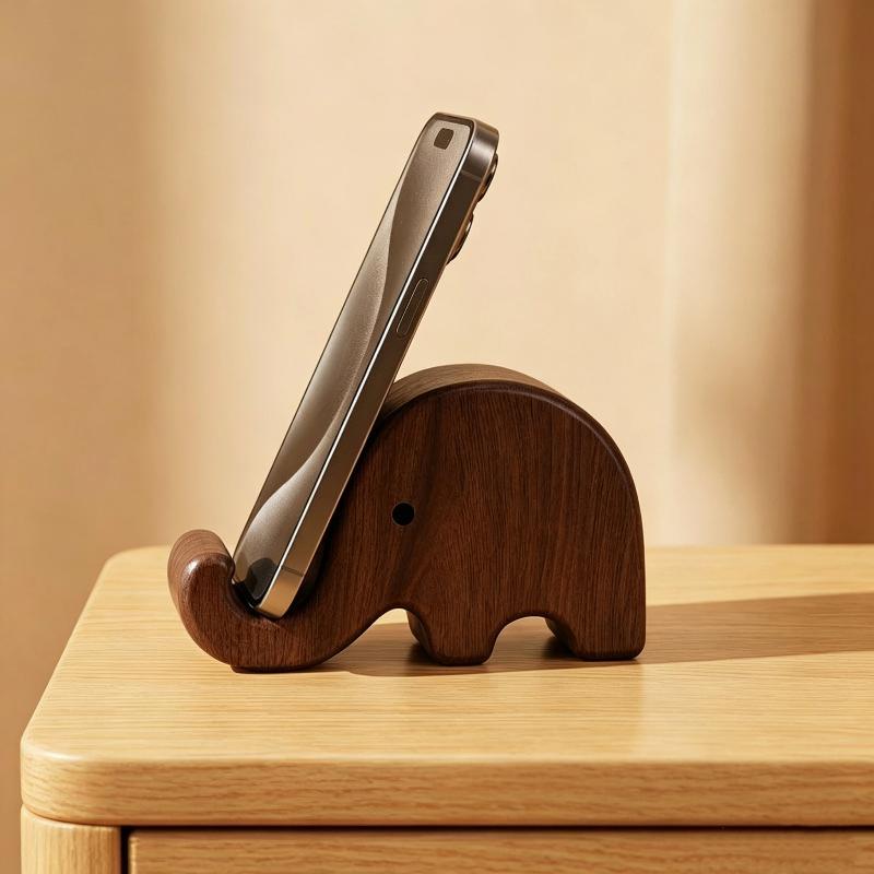 Desk Setup Organization - Suporte Simples de Madeira Maciça de