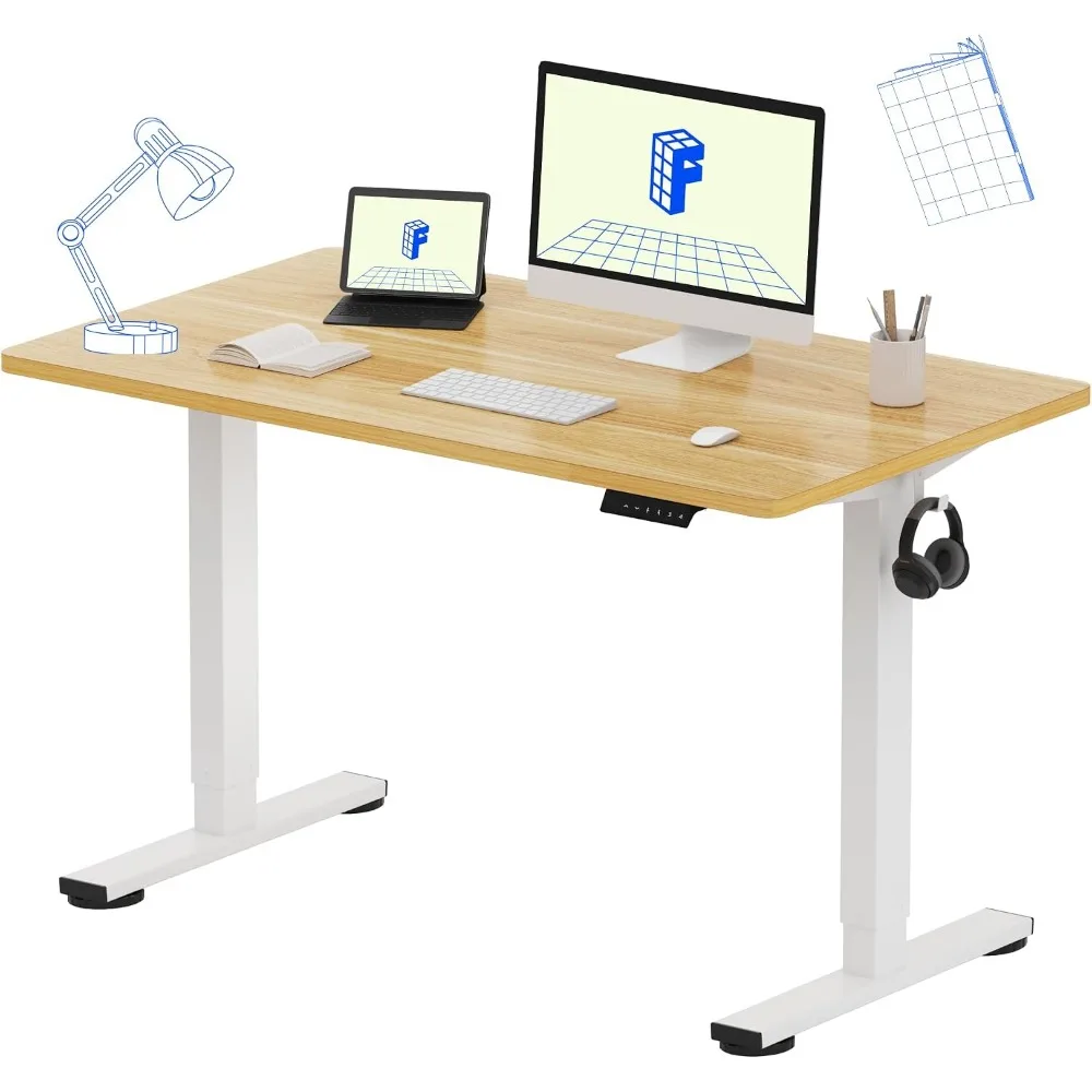 Desk Setup Dual Monitor - Mesa de Escritório Ergonômica de 48