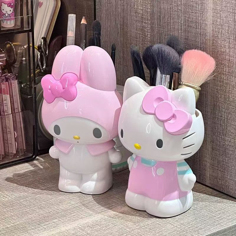 Desk Setup Organization - Porta-Canetas Anime Hello Kitty Melody, Organizador