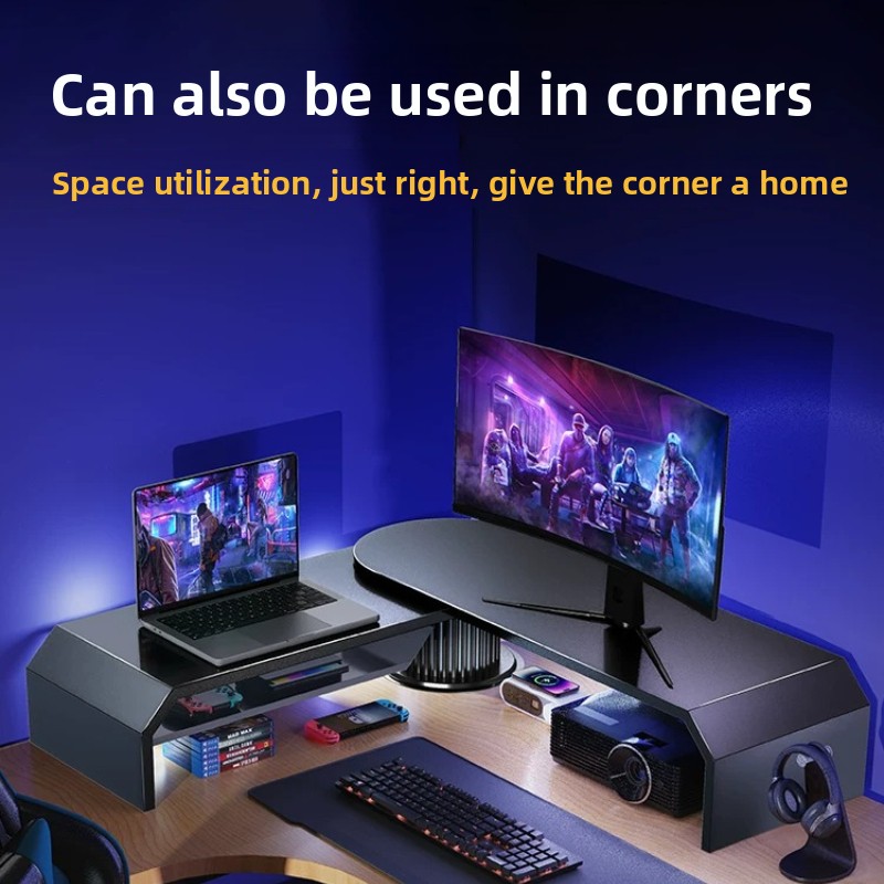Desk Setup Dual Monitor - Suporte de Monitor Duplo para Jogos,