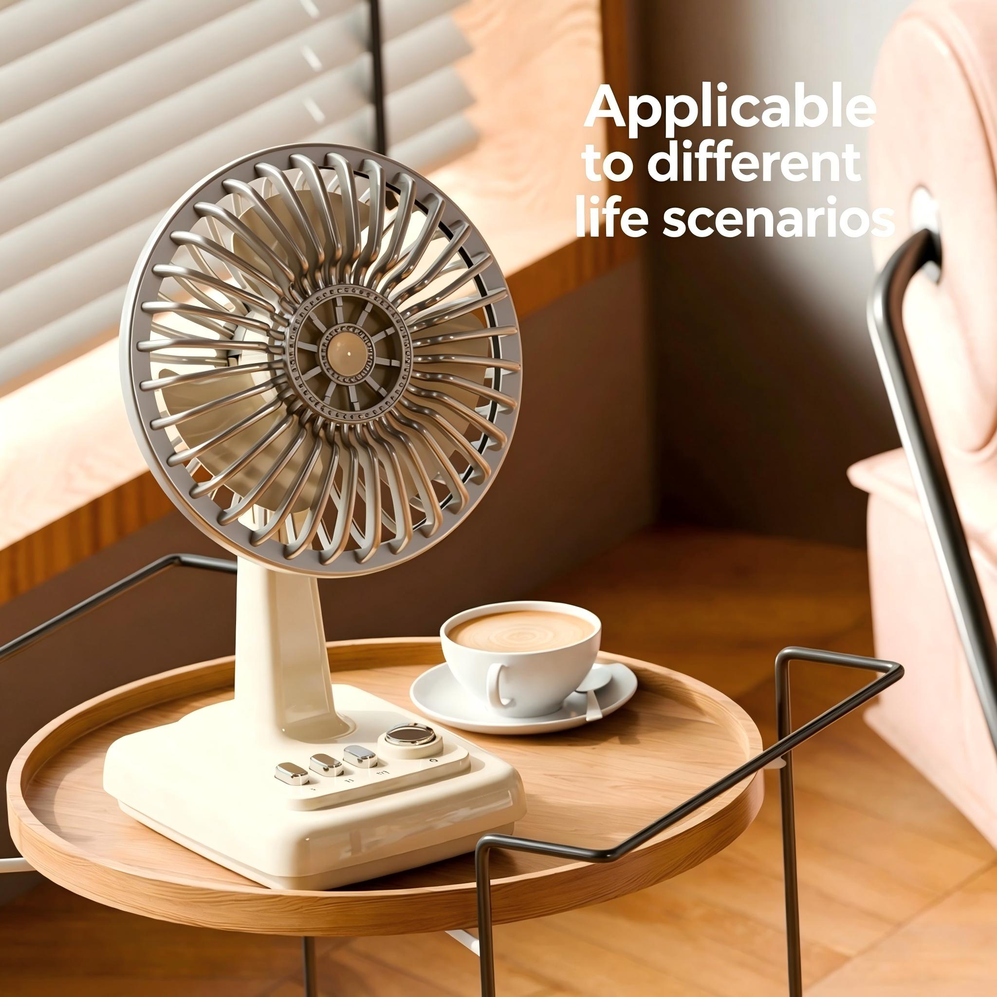 Fan Desk Small Usb - Ventilador de Mesa Retrô em Liga