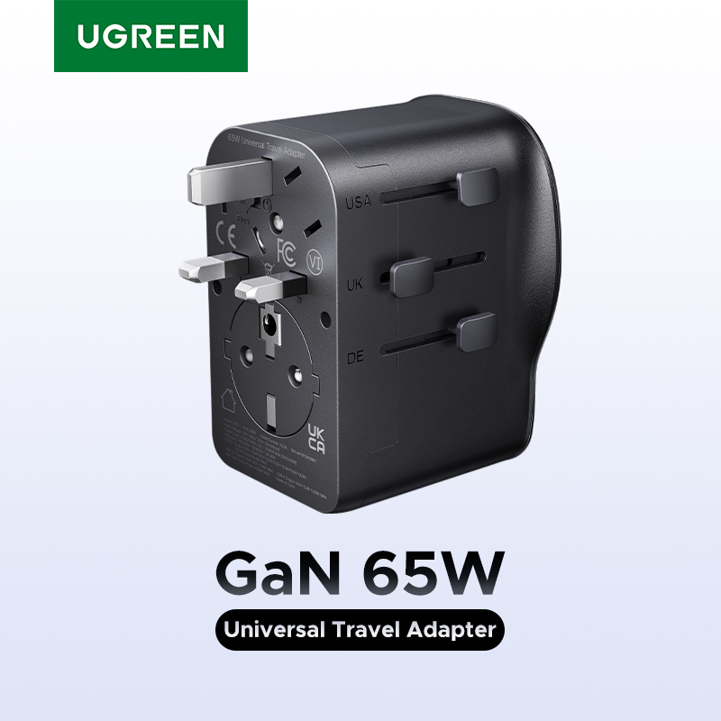 Power Strip Flat - UGREEN Adaptador de Viagem Universal 65W