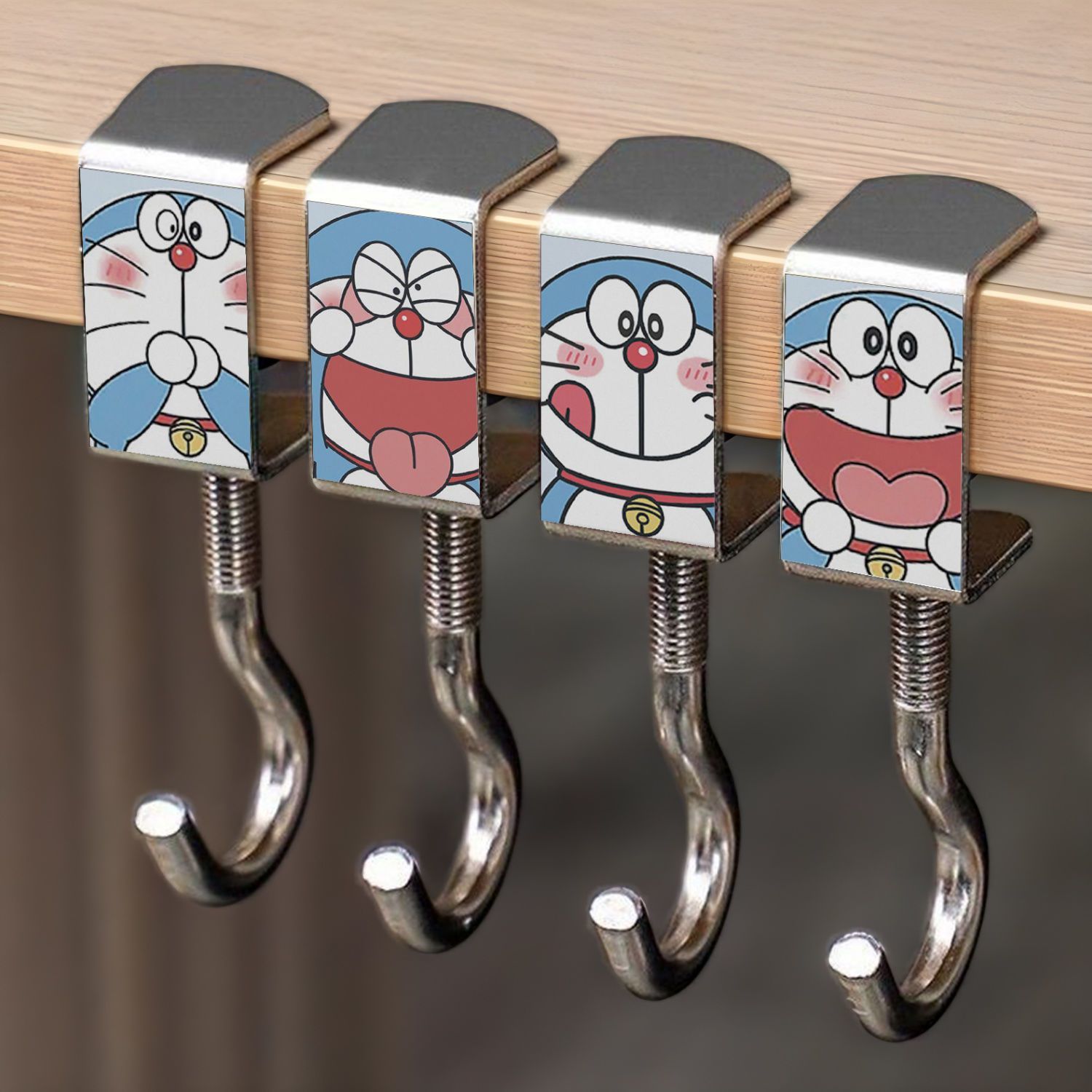 Desk Setup Organization - Gancho Lateral para Mesa Doraemon, Removível,