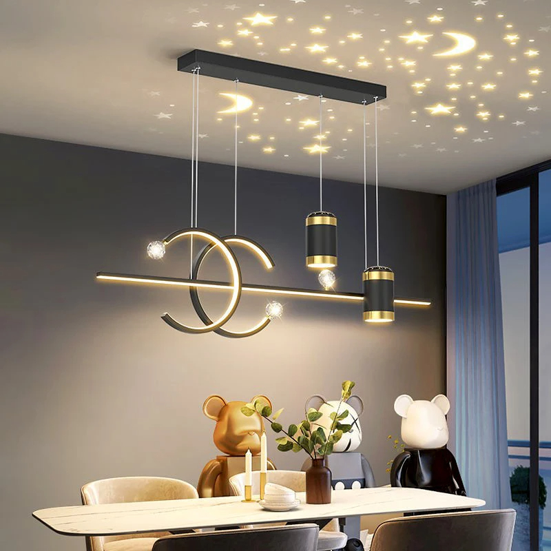 Desk Setup Minimalist - Luminária Pendente LED Nórdica para Restaurante,