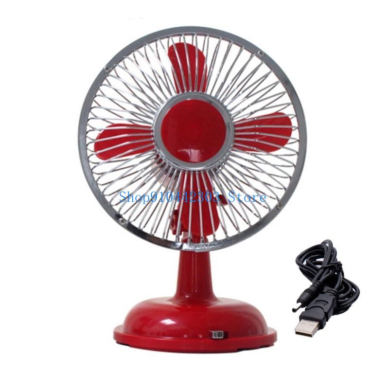 Fan Desk Small Usb - Ventilador de Mesa Oscilante Pequeno Retrô