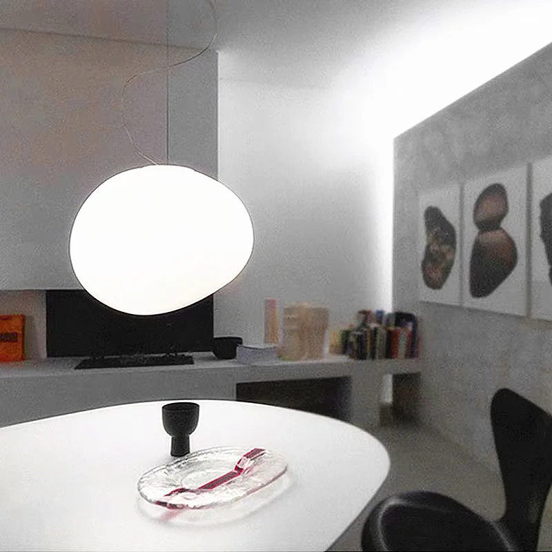 Lustre único branco em forma d - Desk Setup Minimalist avaliação e preço