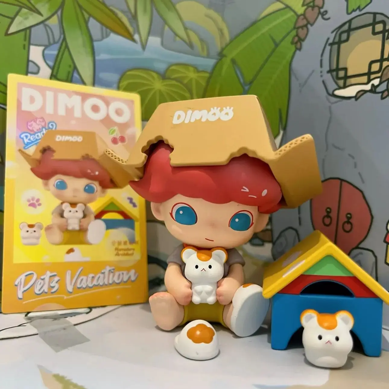 Popmart dimoo pet férias série - Desk Setup Kawaii avaliação e preço
