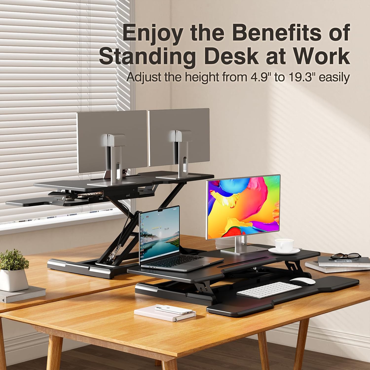 Conversor de Mesa Ergonômica,  - Desk Setup Dual Monitor avaliação e preço