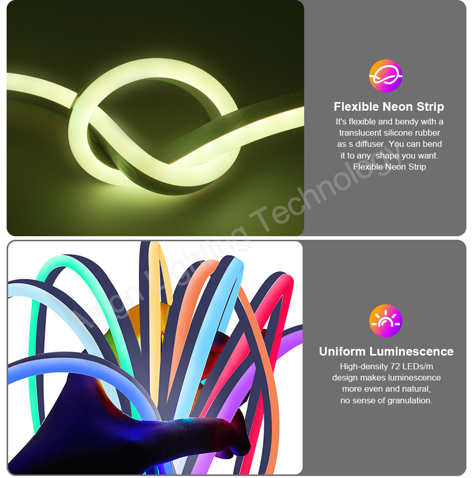 Fita de LED Neon RGB 220V com  - Power Strip Flat avaliação e preço