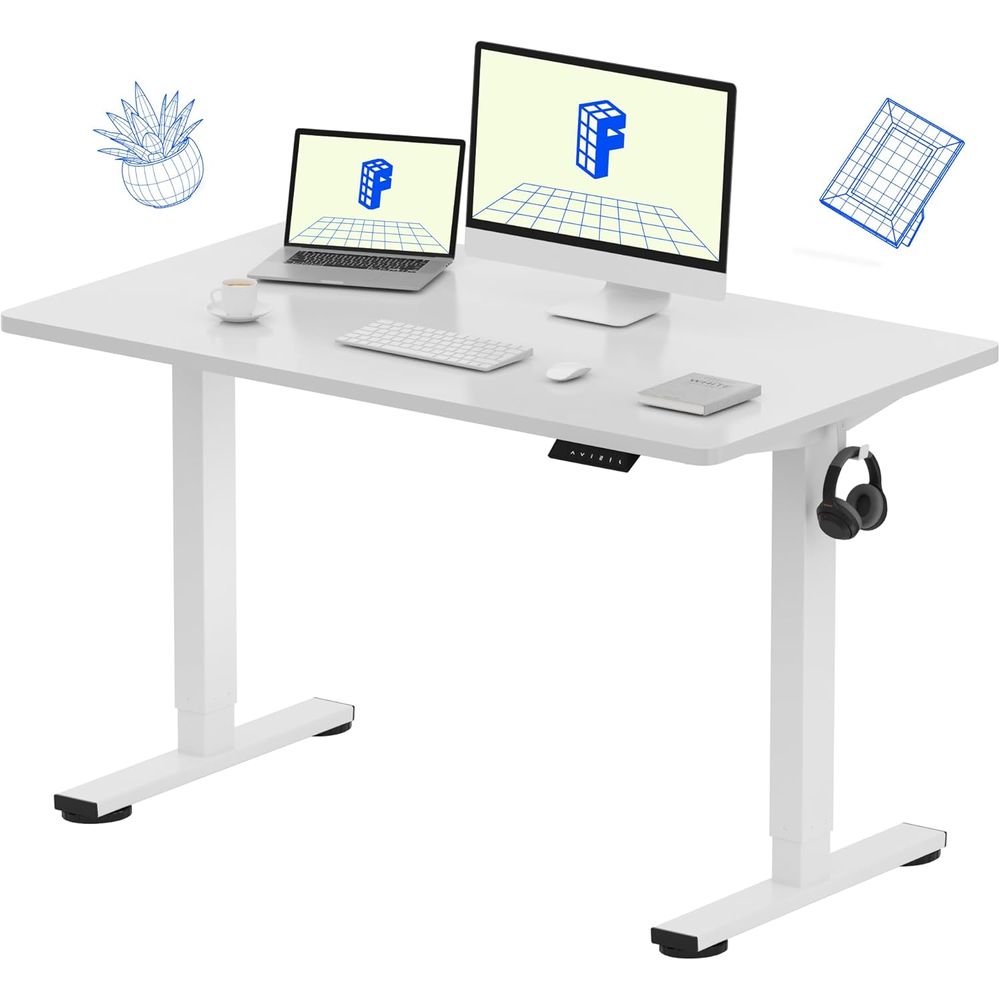 Mesa de escritório de peça úni - Desk Setup Dual Monitor avaliação e preço