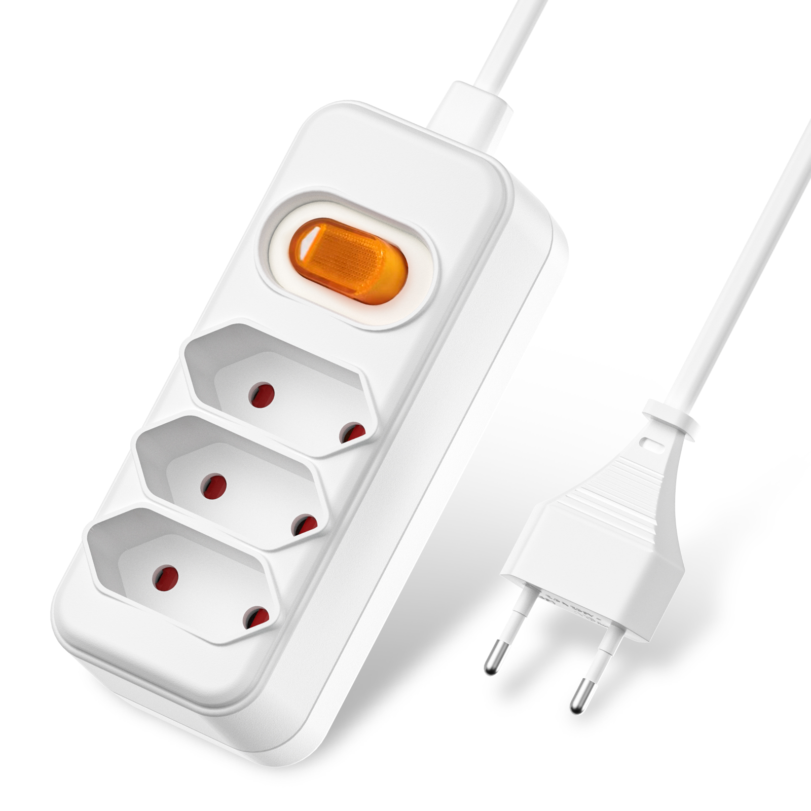 Tomada de alimentação europeia - Power Strip Flat avaliação e preço