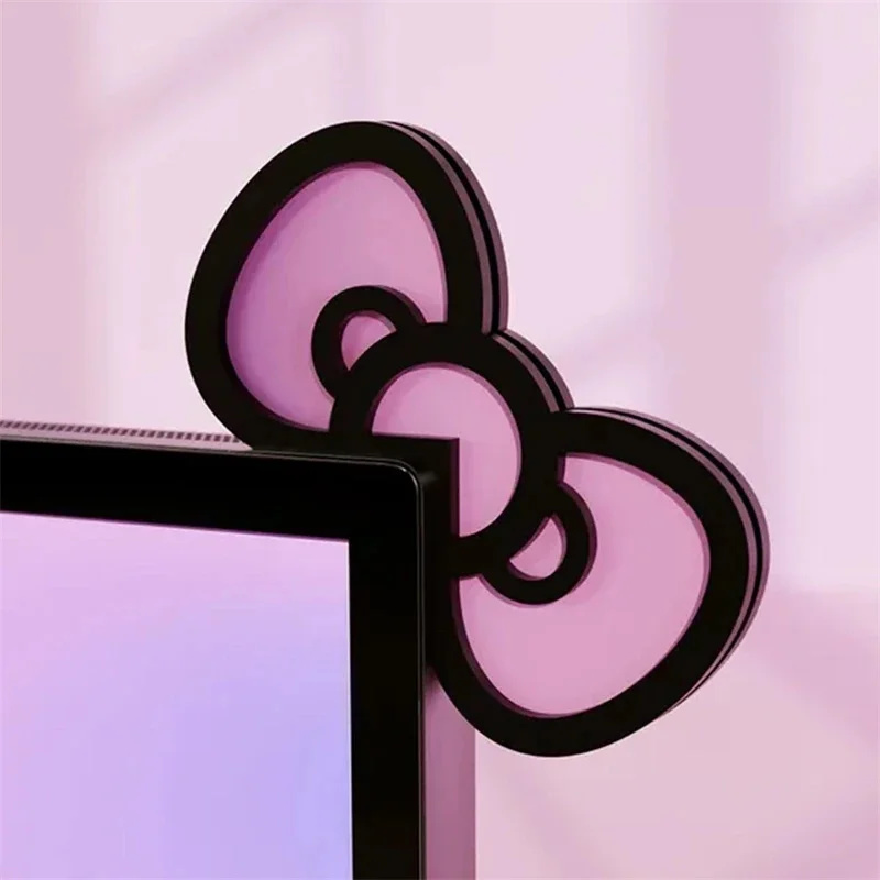 Kawaii rosa acrílico arco moni - Desk Setup Gaming Pc avaliação e preço