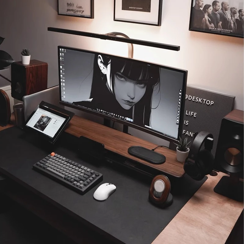 Suporte Modular de Nogueira pa - Desk Setup For Laptop And Monitor avaliação e preço