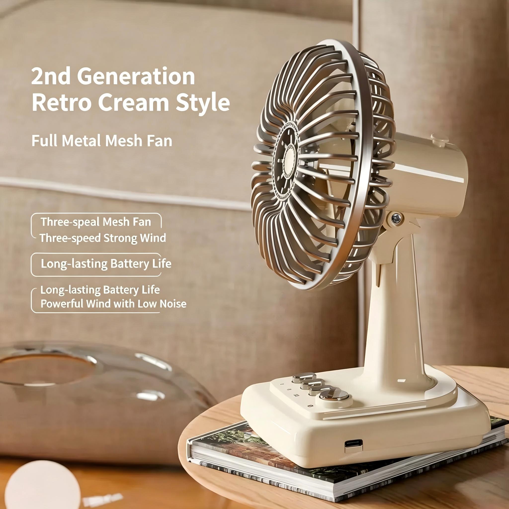 Ventilador de Mesa Retrô em Li - Fan Desk Small Usb avaliação e preço