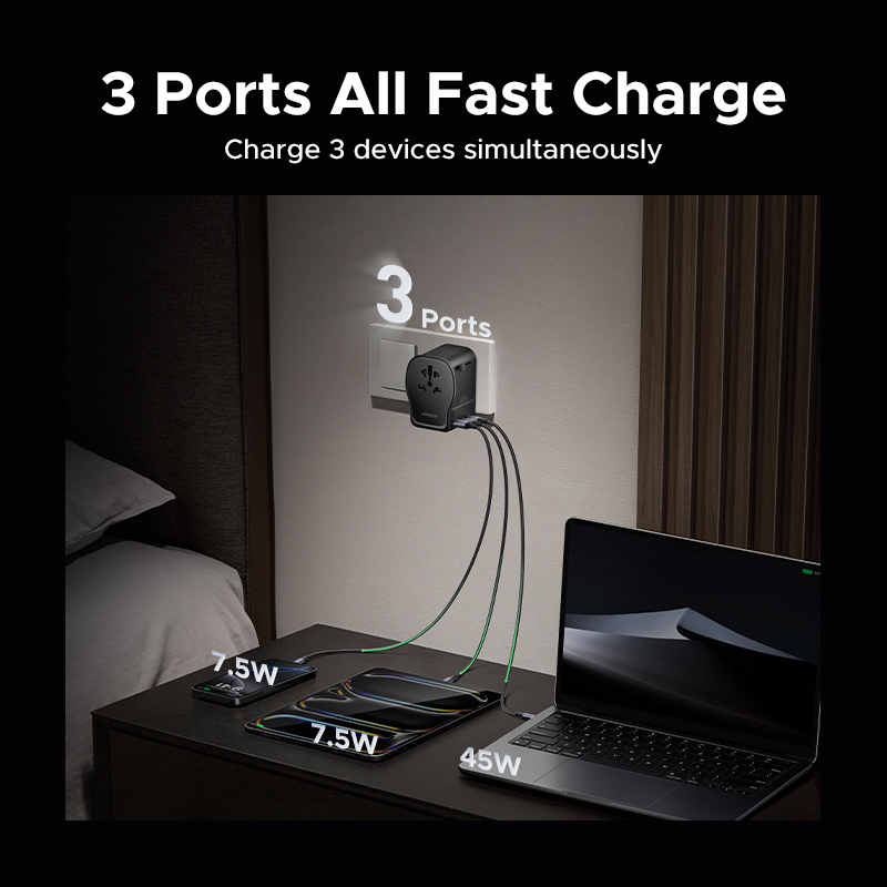 UGREEN Adaptador de Viagem Uni - Power Strip Flat avaliação e preço