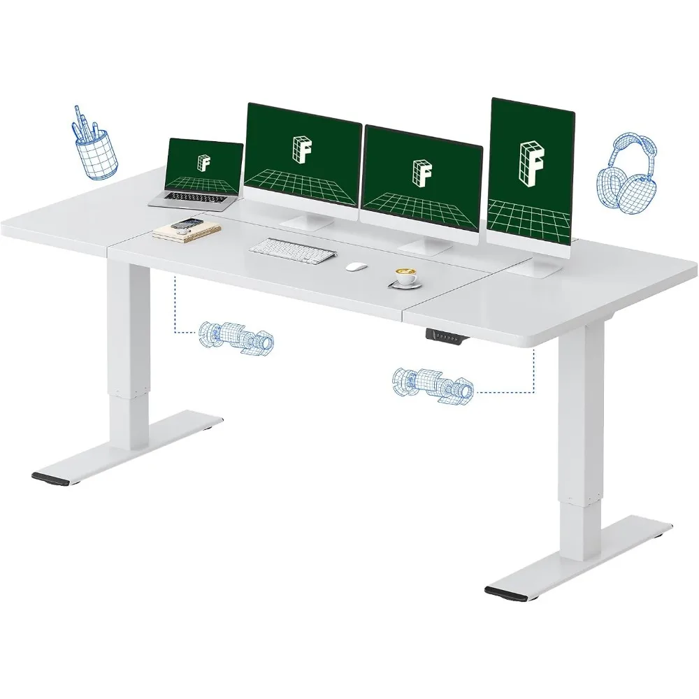 FLEXISPOT Mesa Elétrica Ajustá - Desk Setup Dual Monitor avaliação e preço